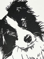 Border Collie Puppy Letterpress Card