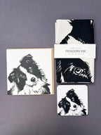 Border Collie Puppy Letterpress Card