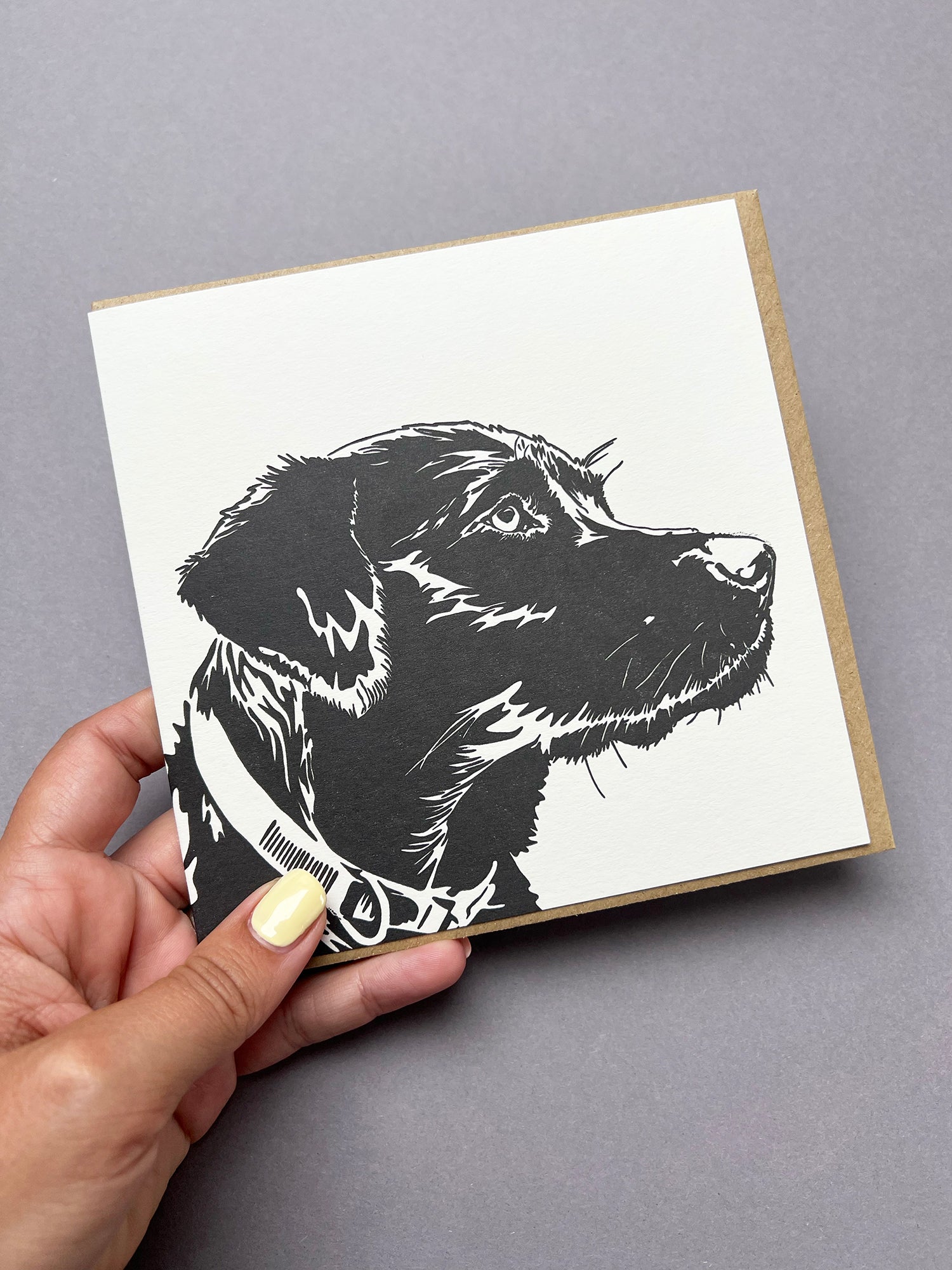 Labrador Puppy Letterpress Card