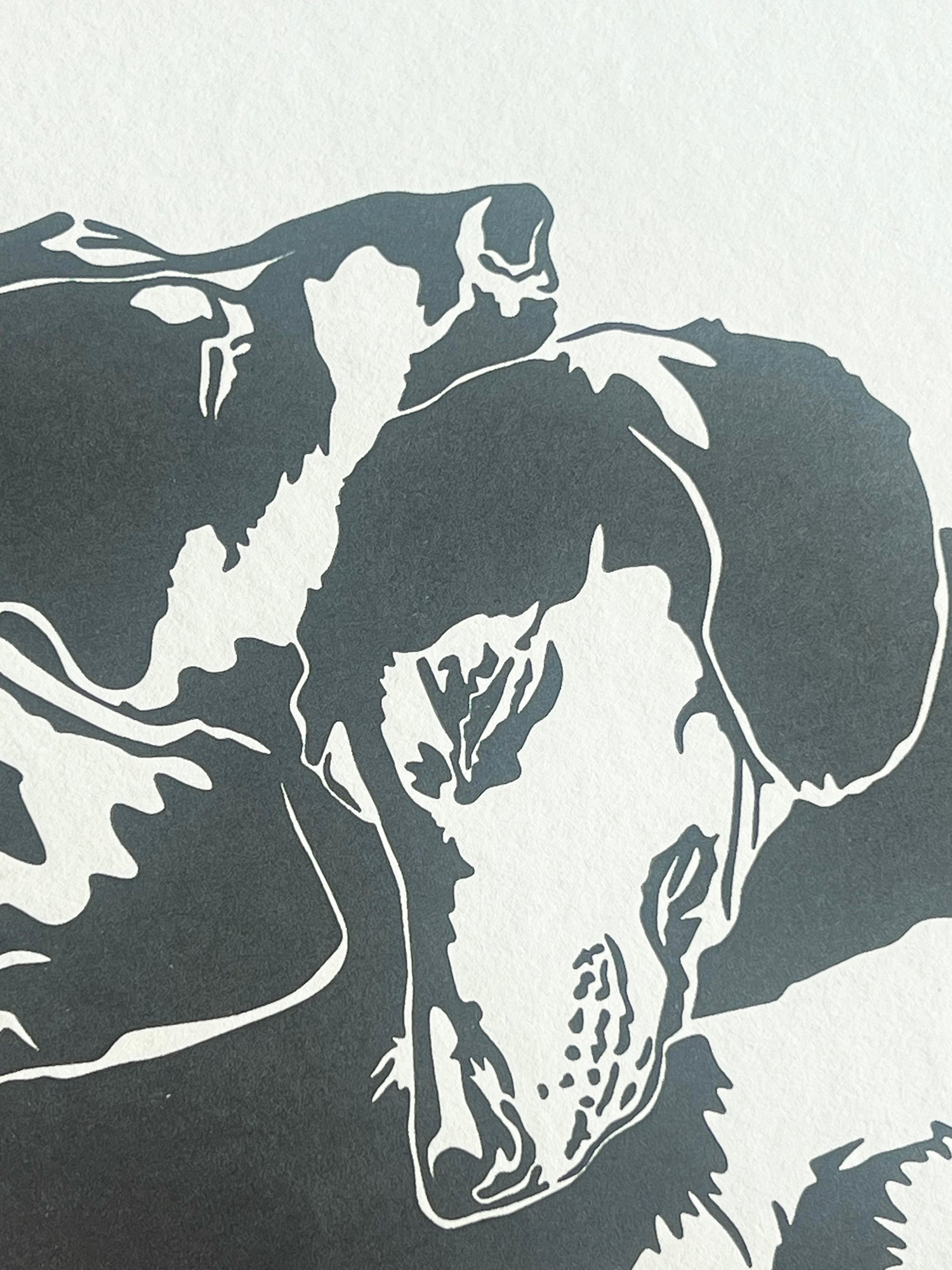 Dachshund Cuddles Letterpress Card