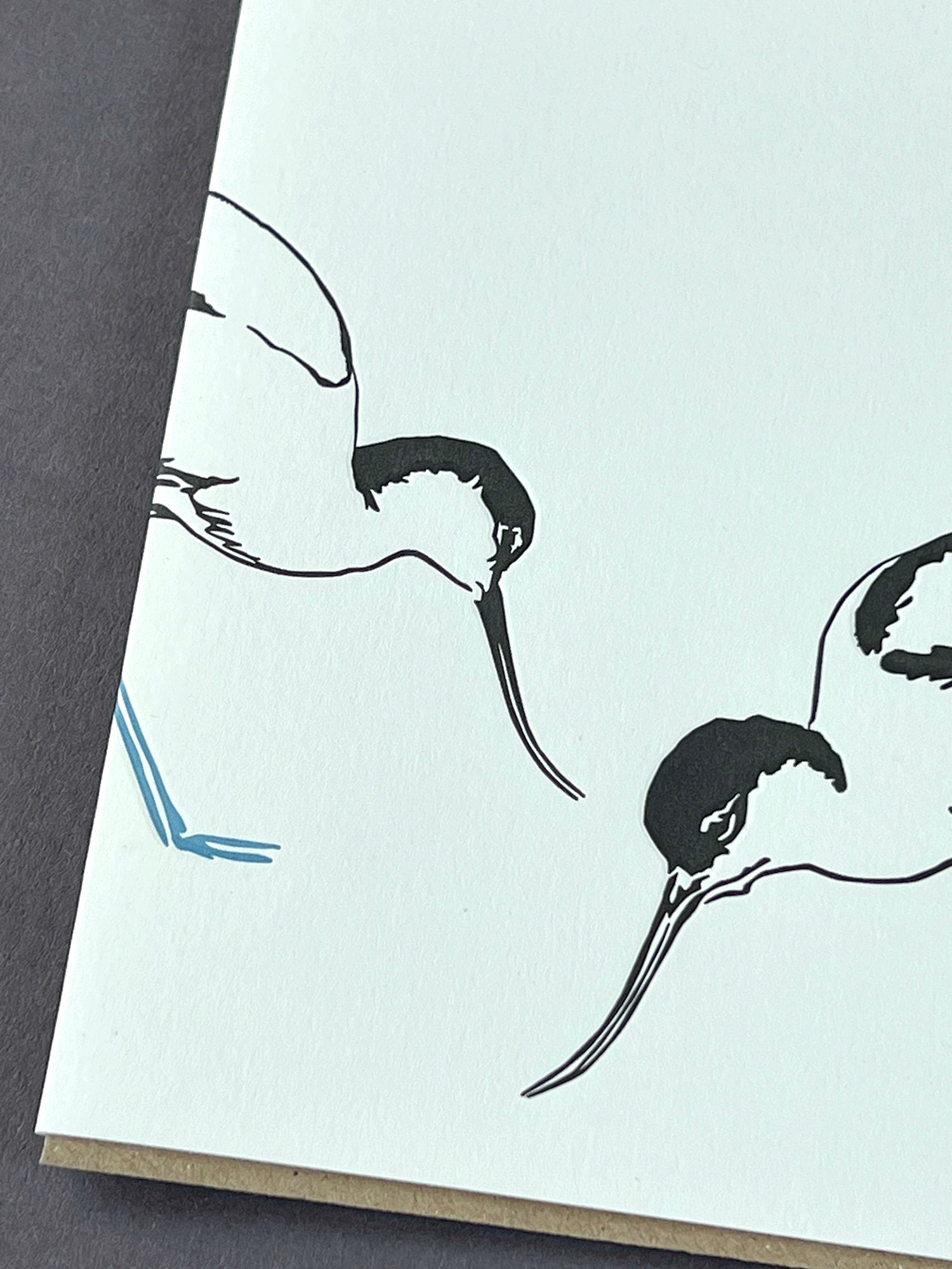 Avocets Letterpress Card