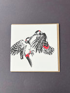 Greaterspotted Woodpeckers Letterpress Card