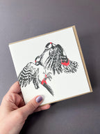 Greaterspotted Woodpeckers Letterpress Card