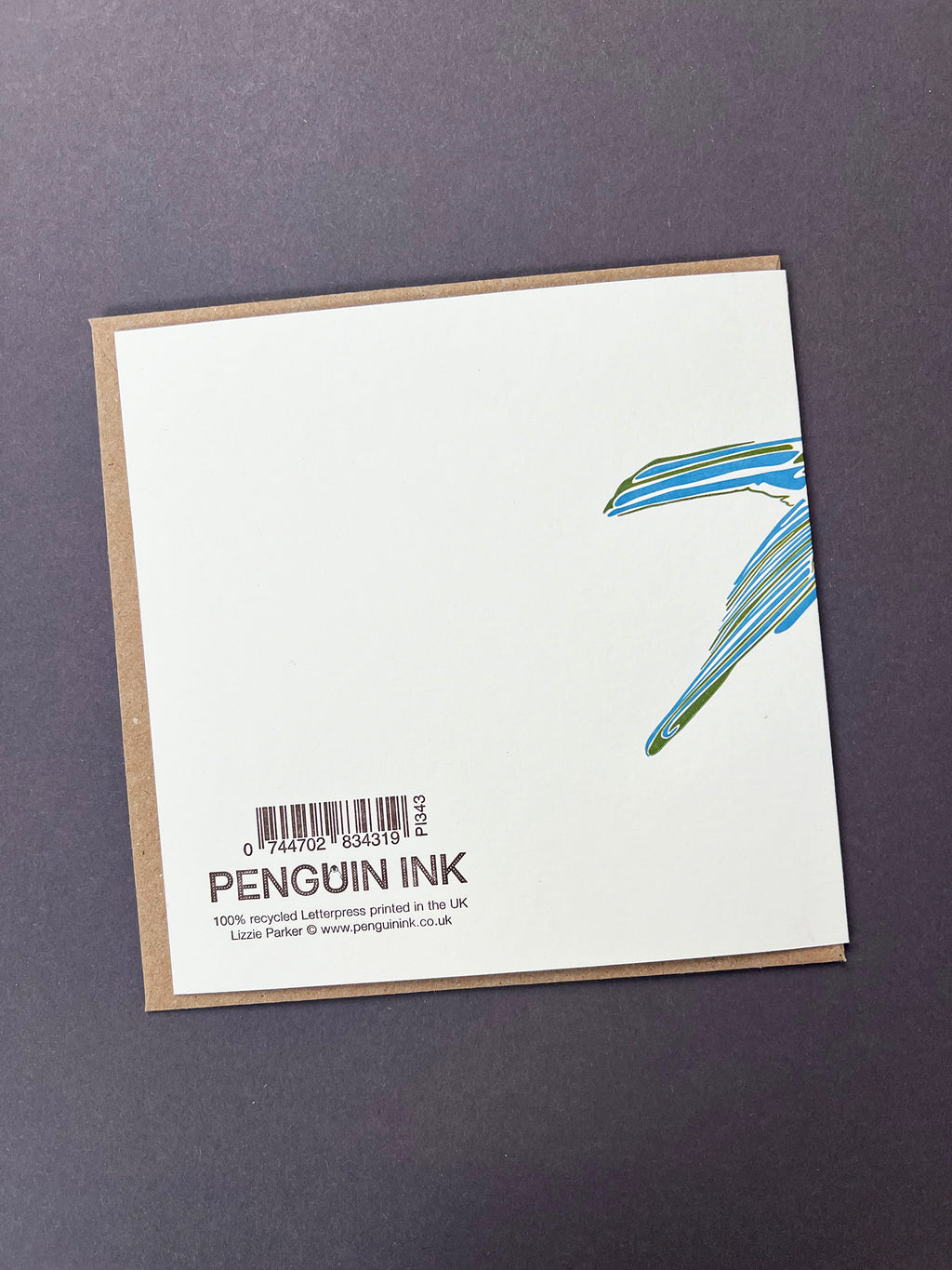 Blue Tits Letterpress Card