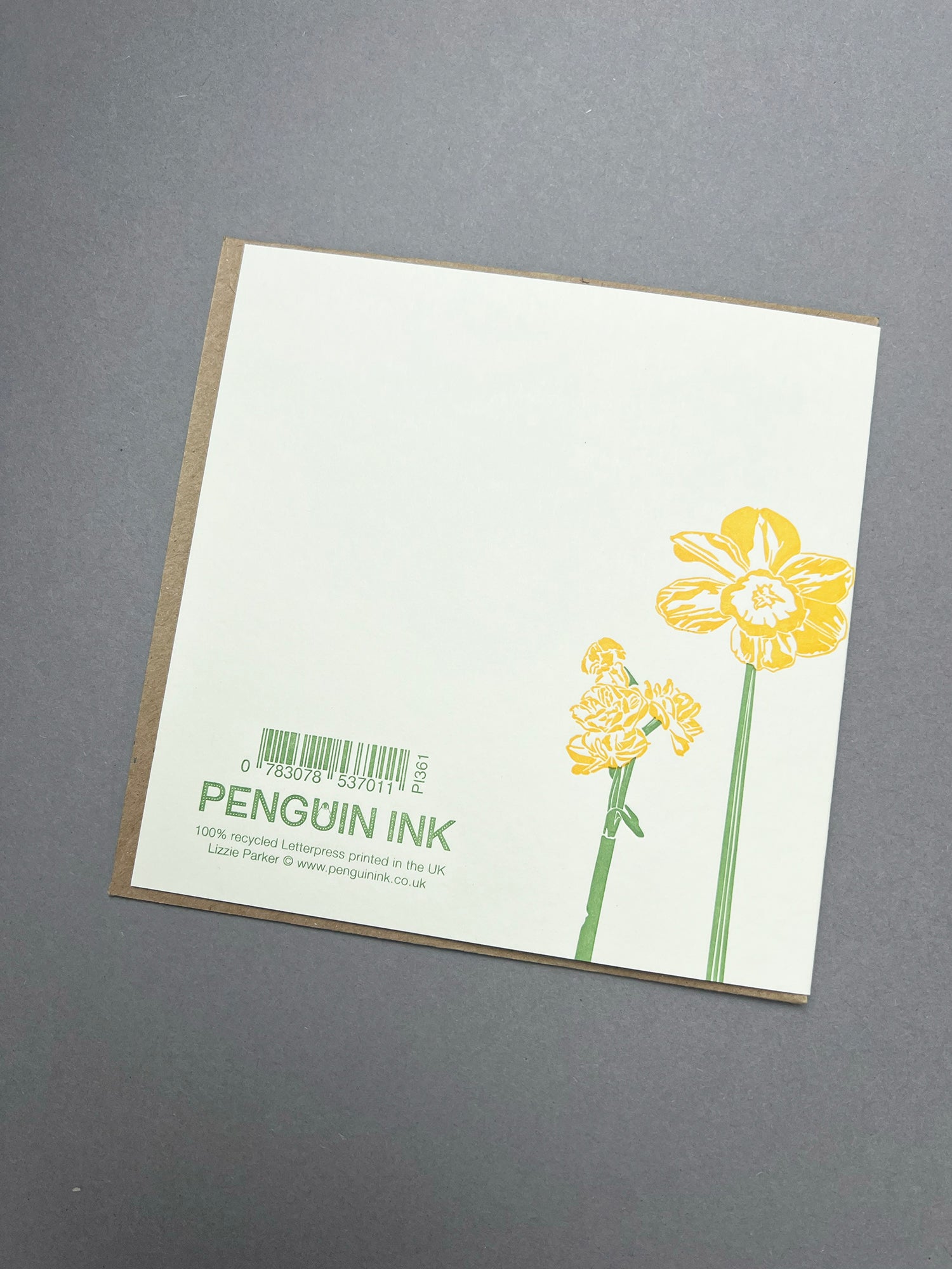 Daffodils Letterpress Card