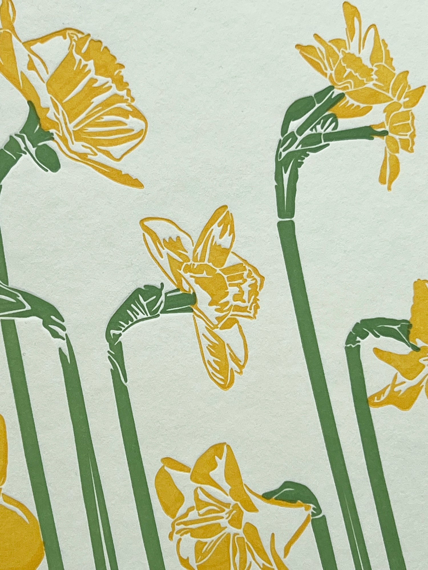 Daffodils Letterpress Card