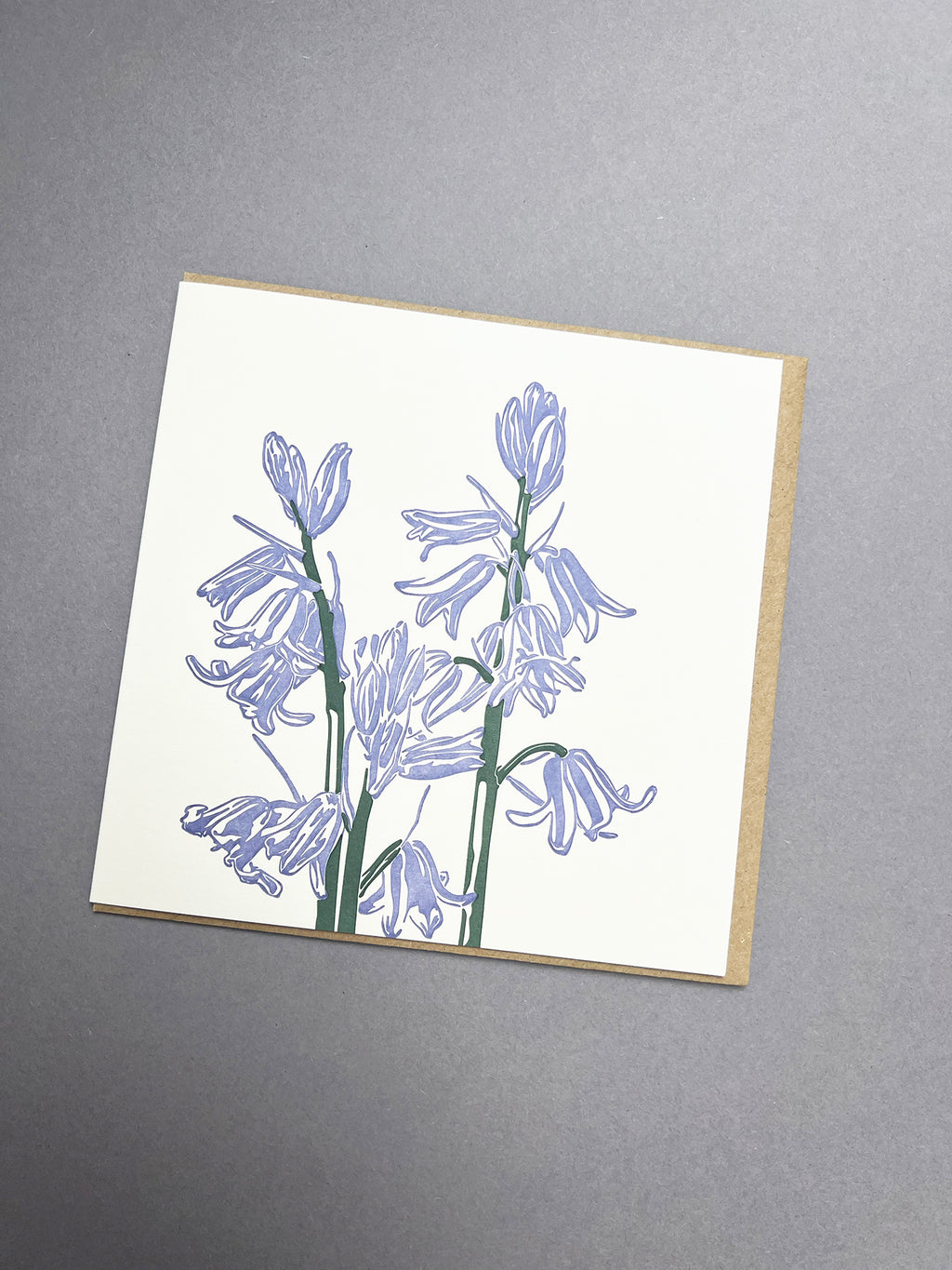 Bluebells Letterpress Card