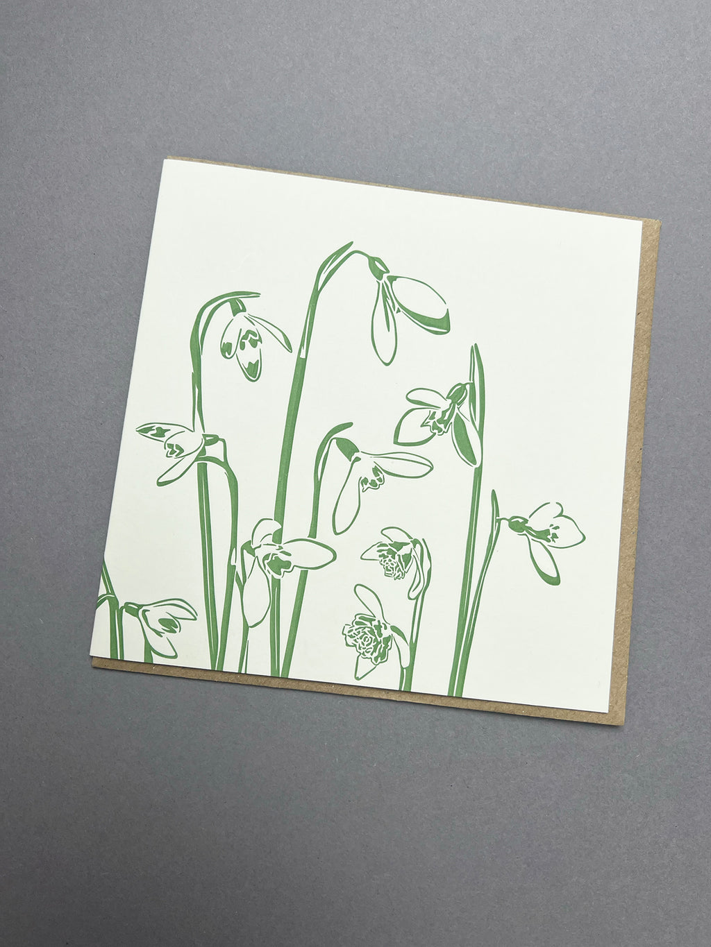 Snowdrops Letterpress Card