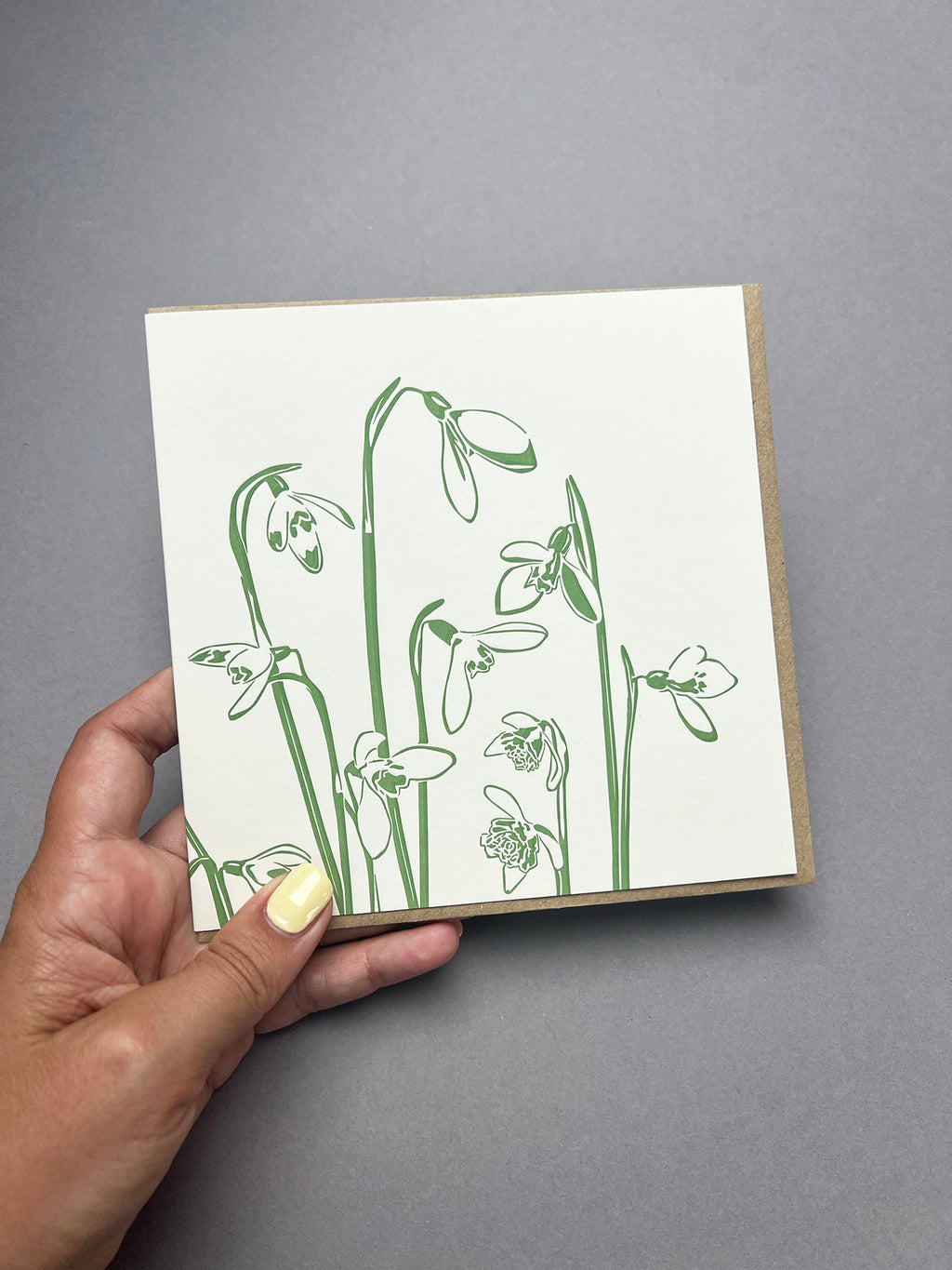 Snowdrops Letterpress Card