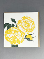 Yellow Rose Letterpress Card