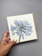 Agapanthus Letterpress Card