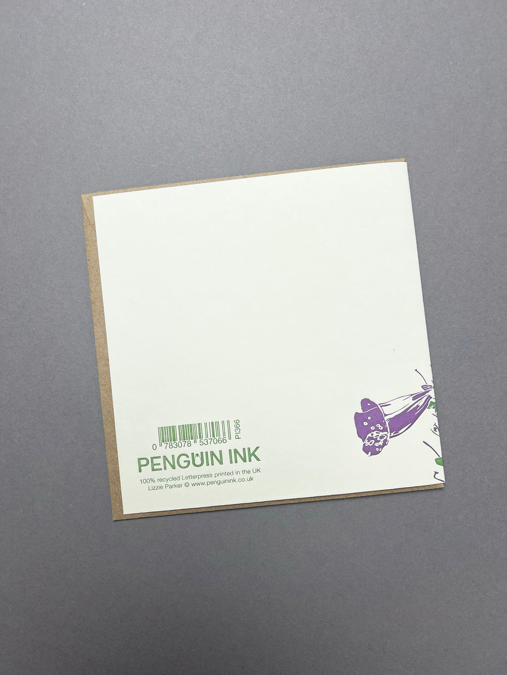 Foxglove Letterpress Card