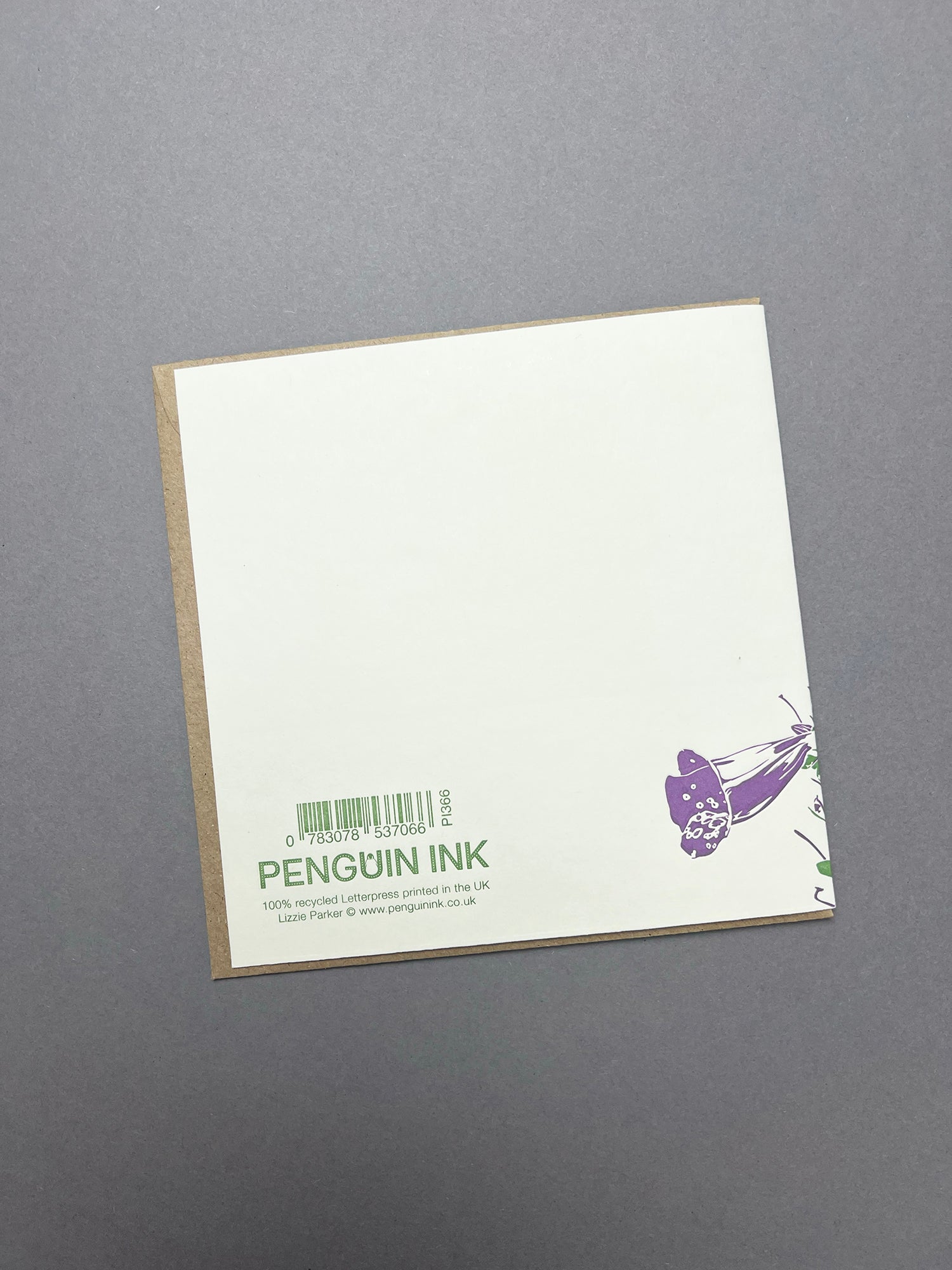 Foxglove Letterpress Card