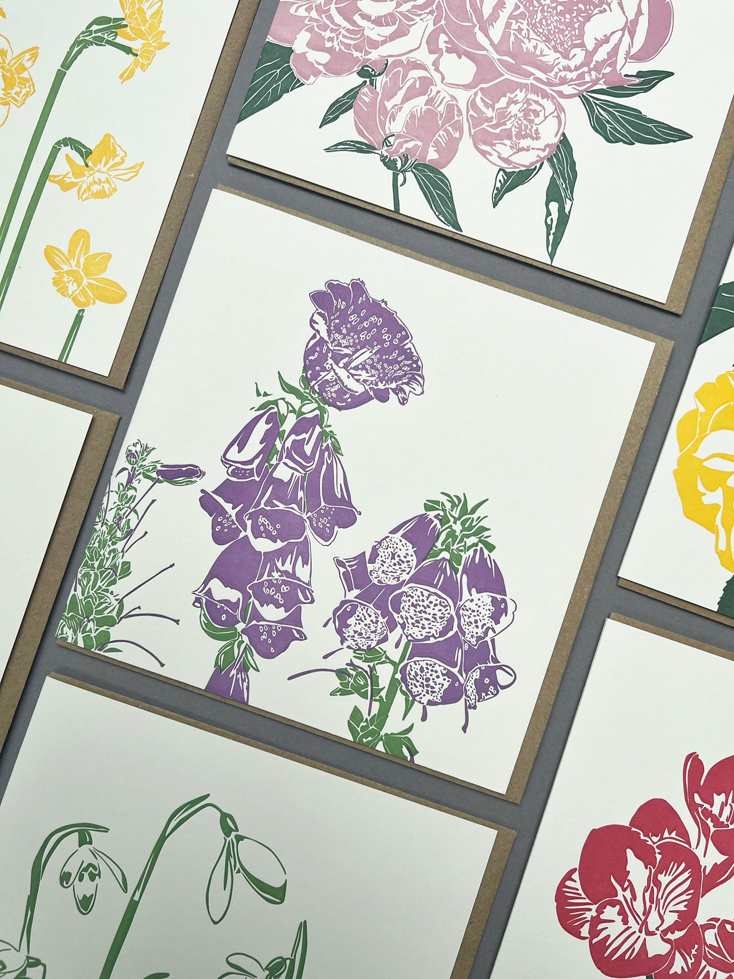 Foxglove Letterpress Card