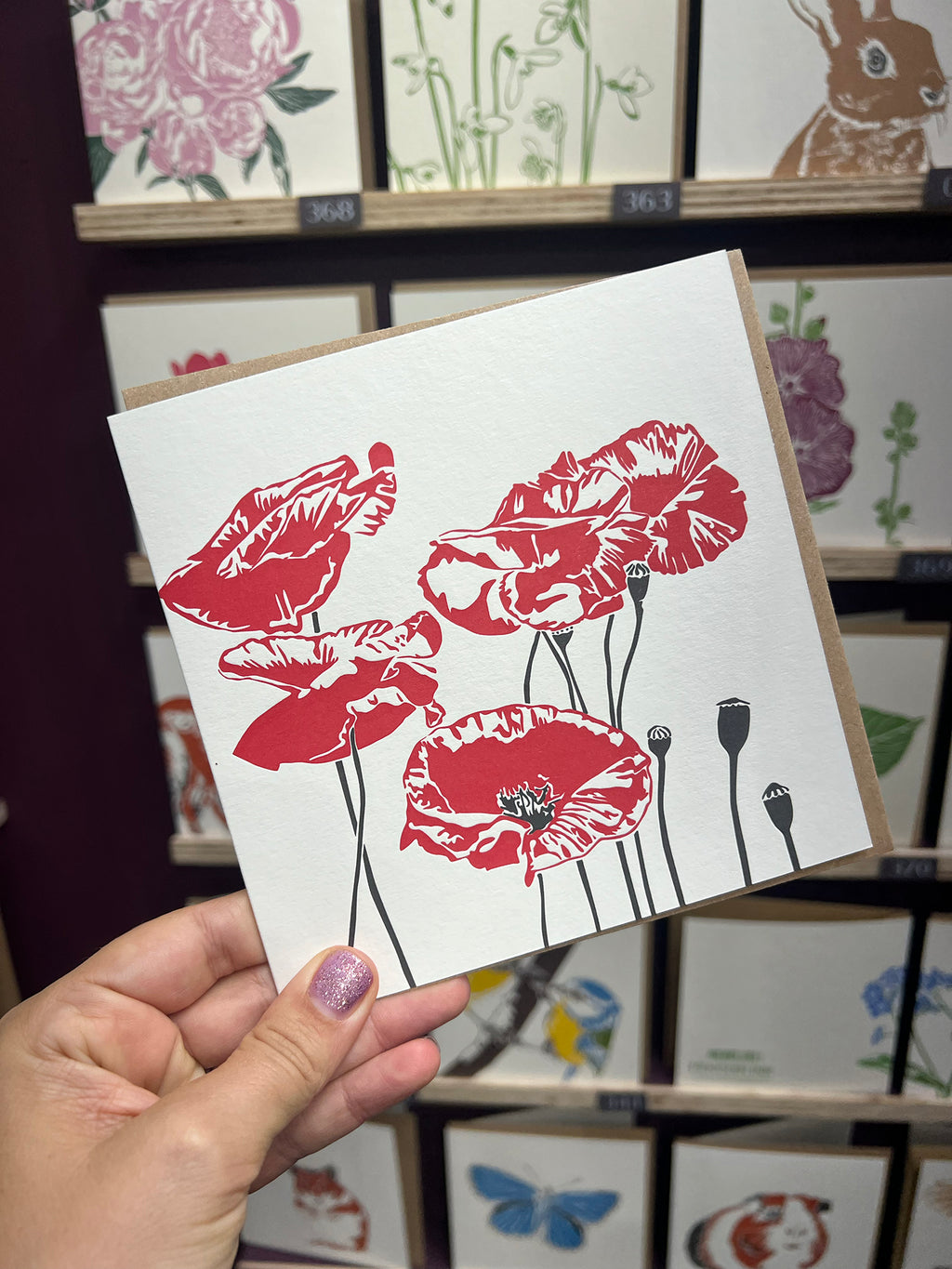 Poppy Letterpress Card