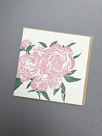 Pink Peony Letterpress Card