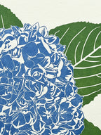 Blue Hydrangea Letterpress Card