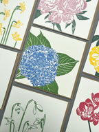 Blue Hydrangea Letterpress Card