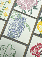Blue Wisteria Letterpress Card