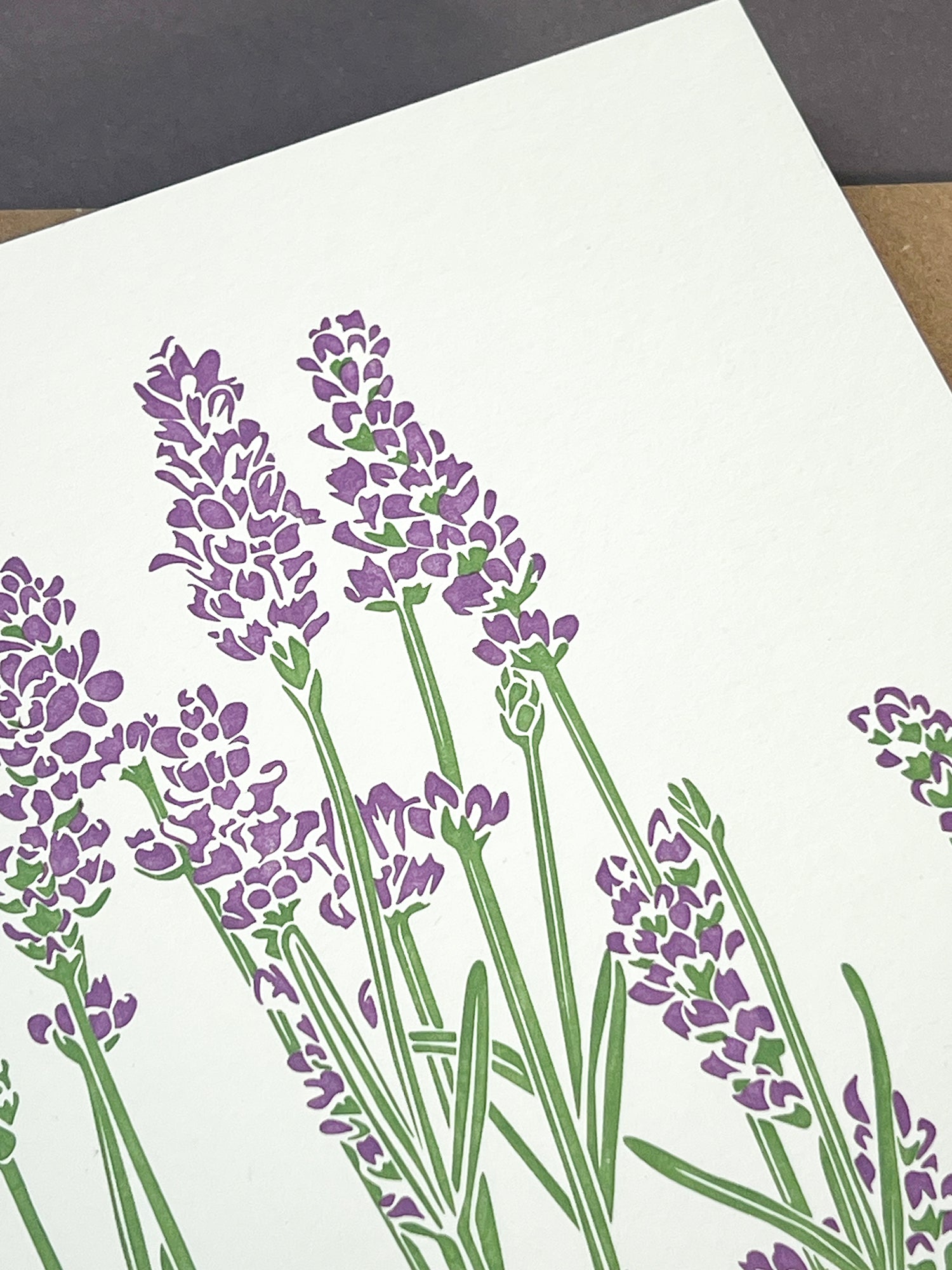 Lavender Letterpress Card