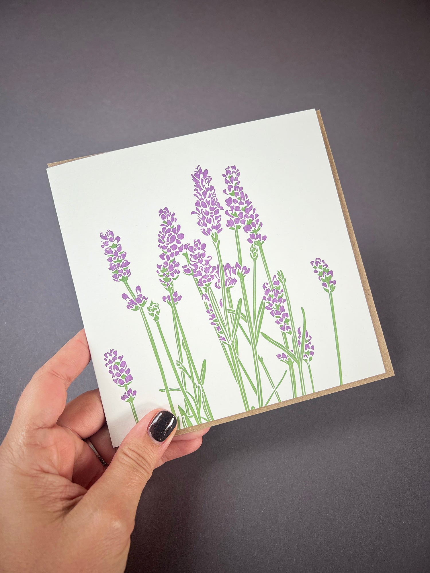 Lavender Letterpress Card