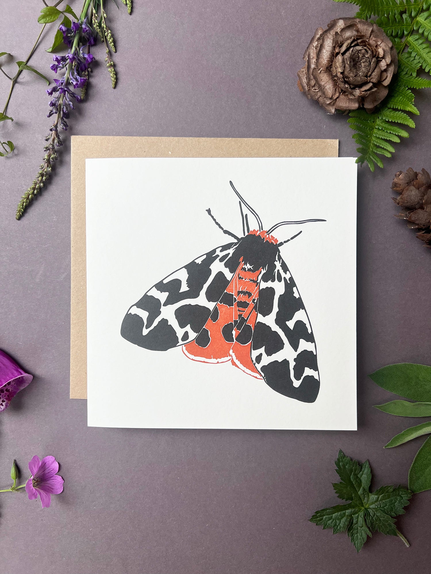 Garden Tiger Moth Letterpress Card