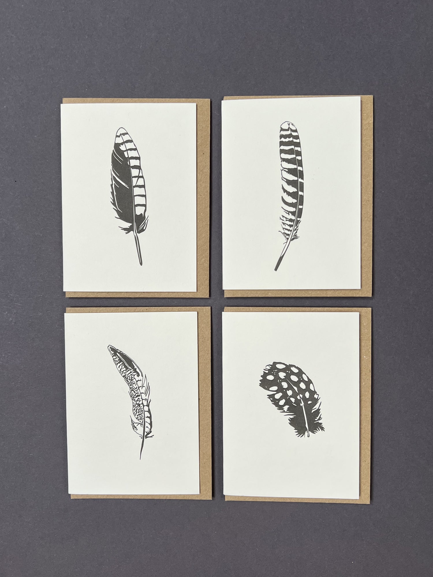 Tawny Owl Feather Card