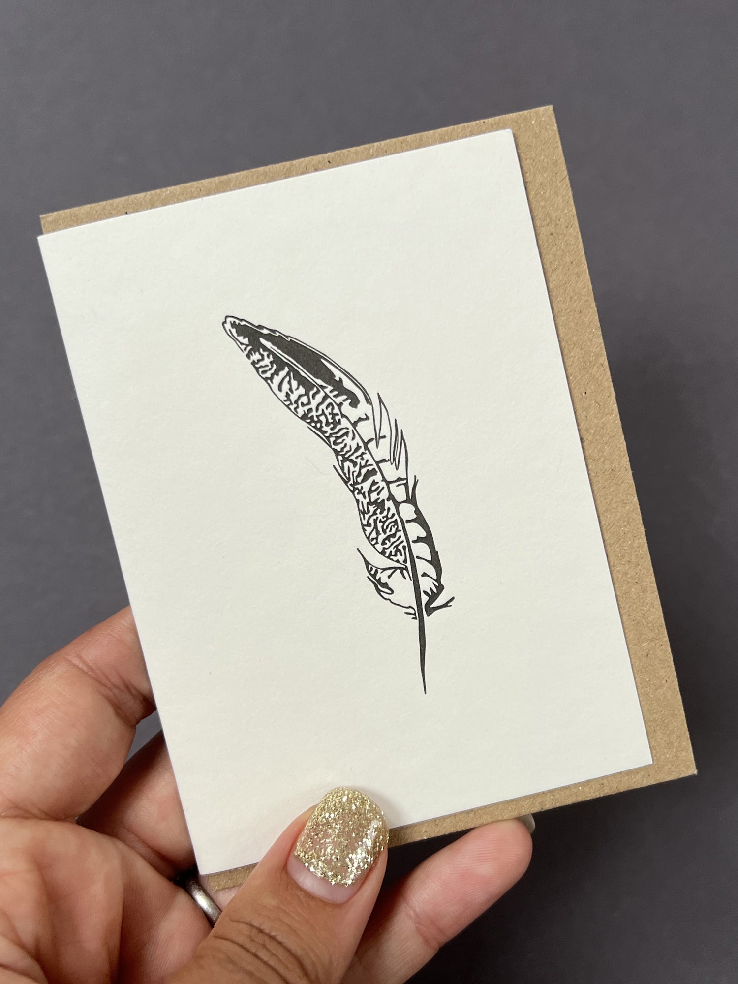 Pheasant Feather Card