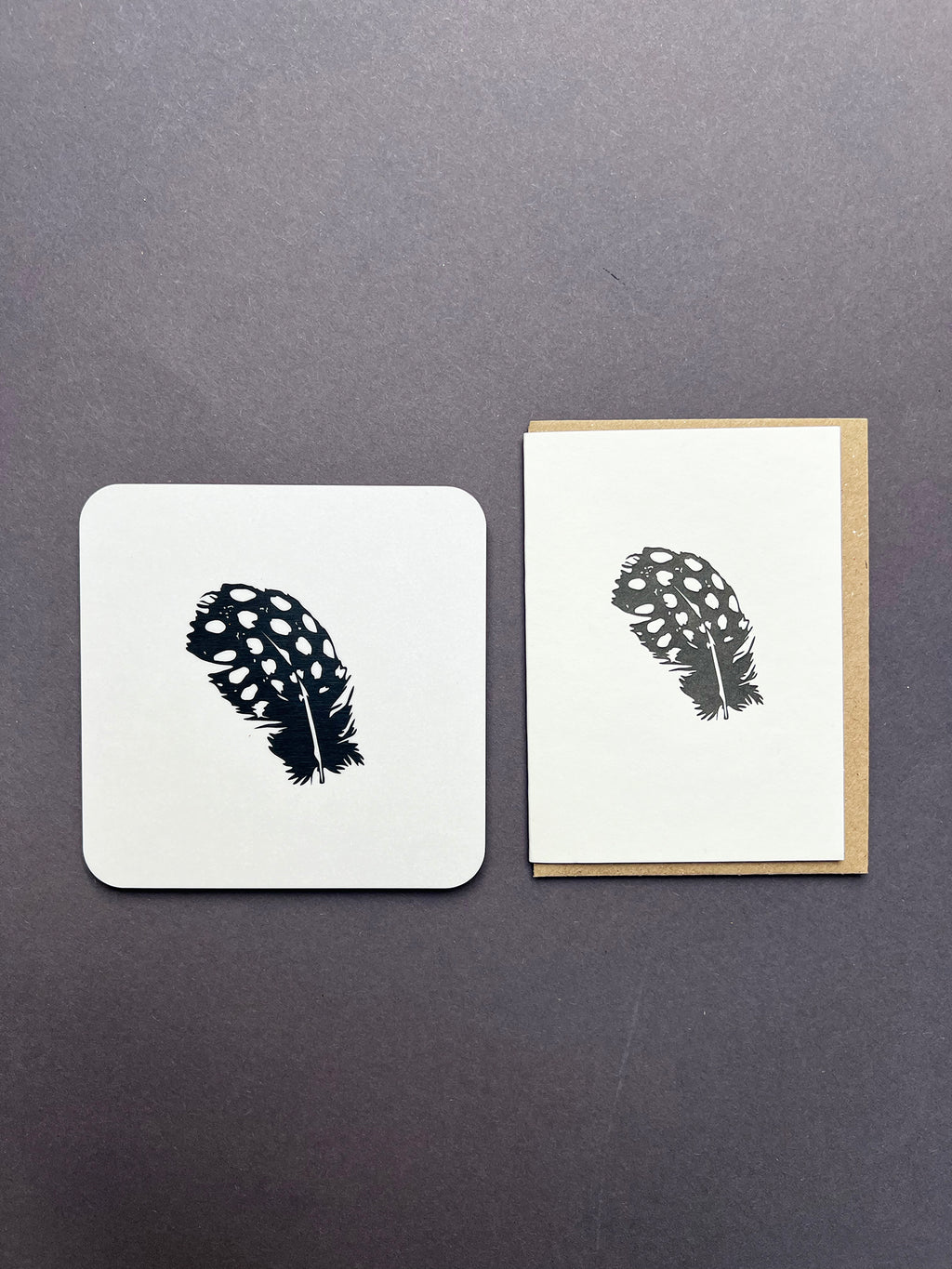 Guinea Fowl Feather Card