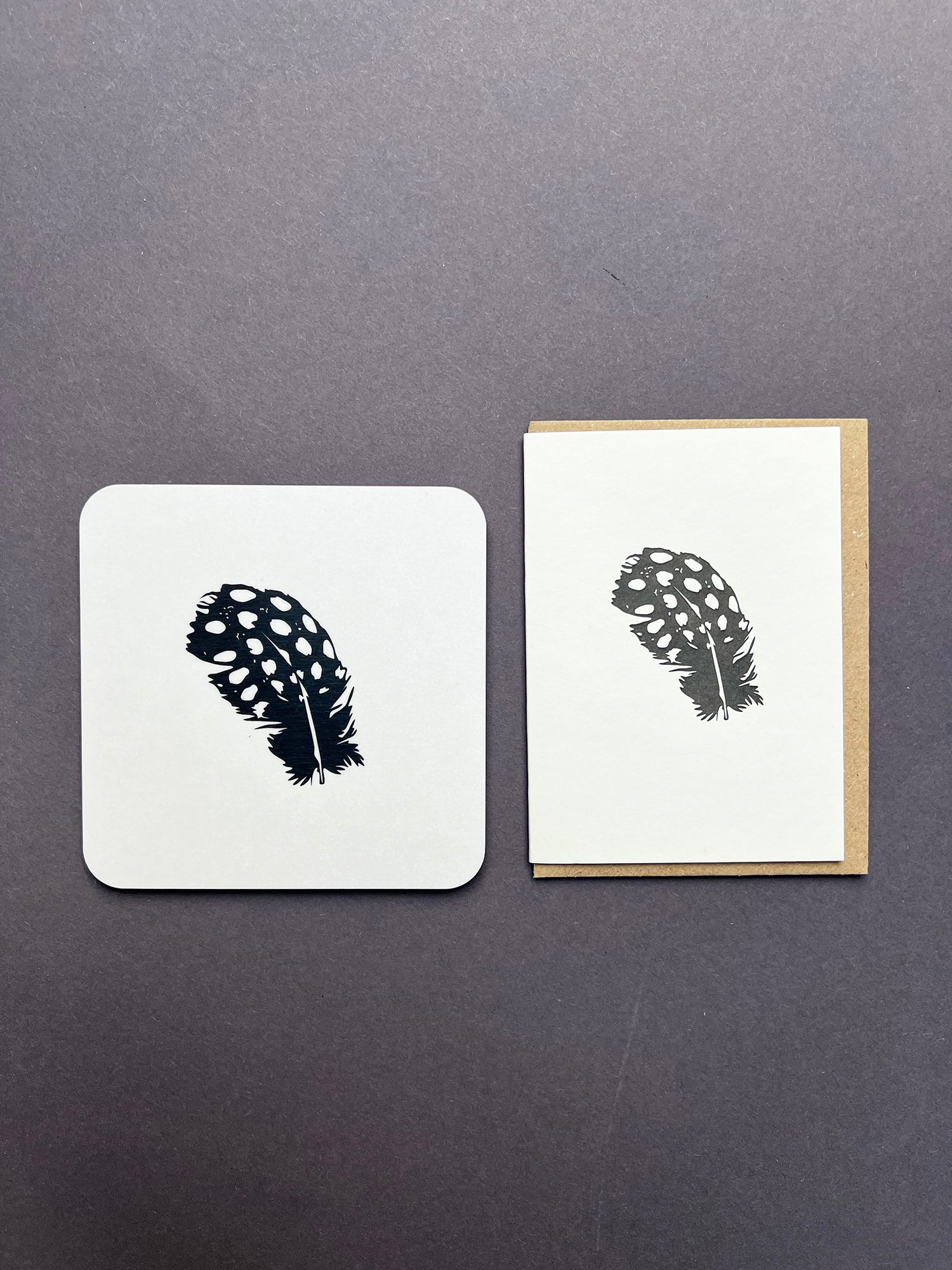 Guinea Fowl Feather Card