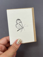 Glasswing Butterfly Card