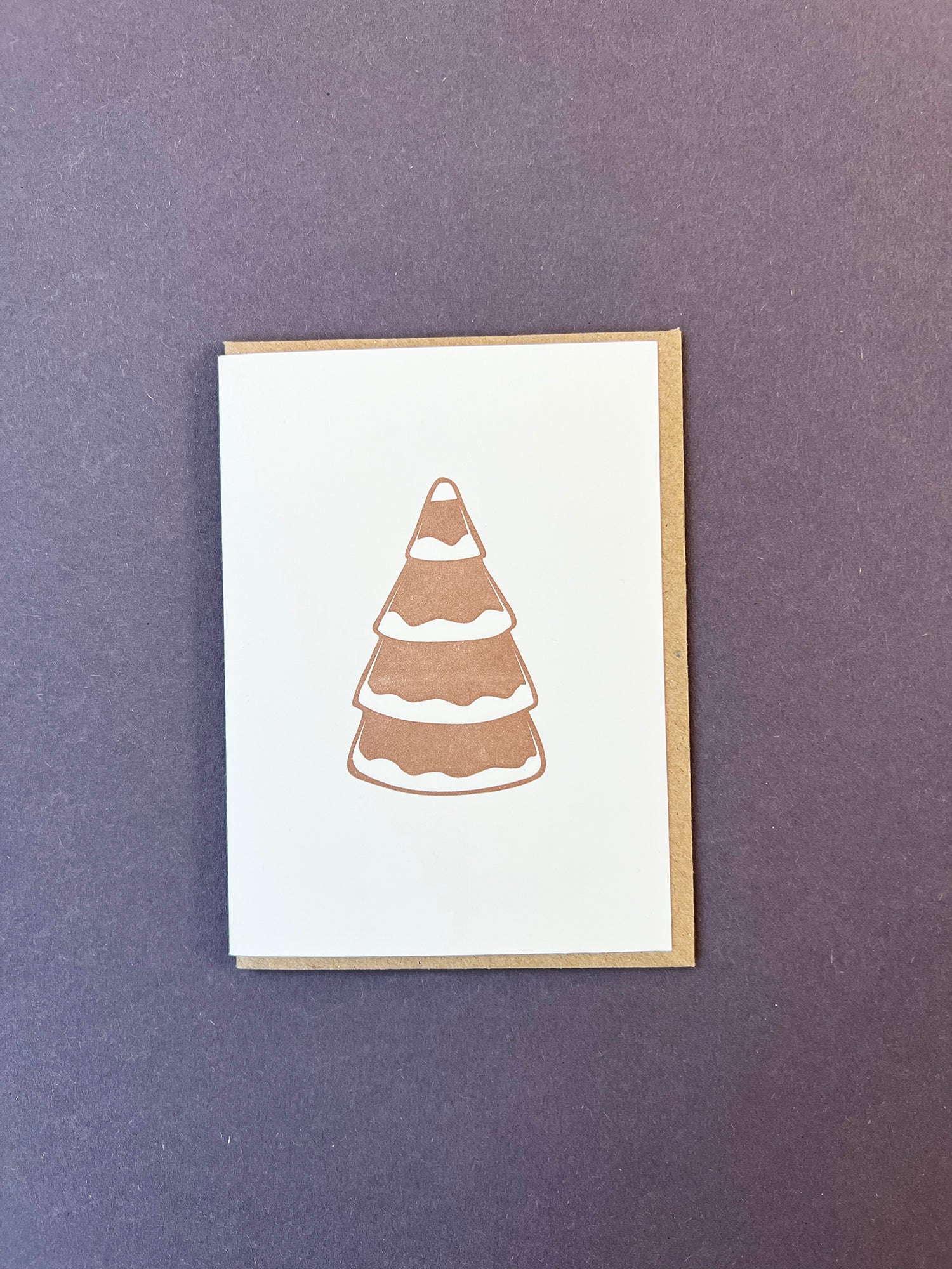 Gingerbread Ink Gingerbread Tree Card – Penguin Ink Ltd