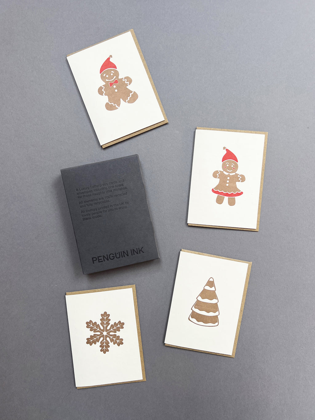 Gingerbread Notecard Set | Set of 8