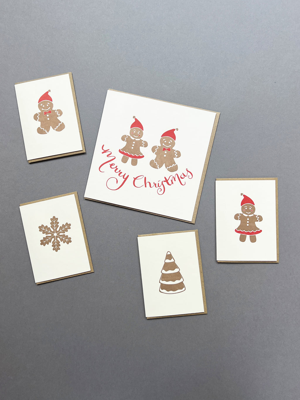 Gingerbread Ink Gingerbread Tree Card – Penguin Ink Ltd
