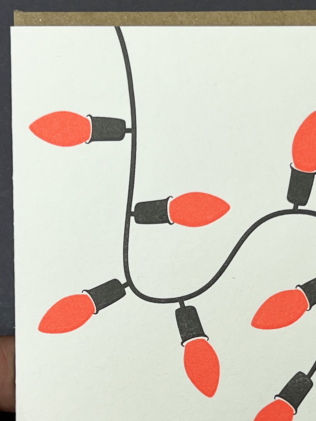 Neon Red Lights Card