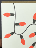 Neon Red Lights Card