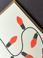 Neon Red Lights Card