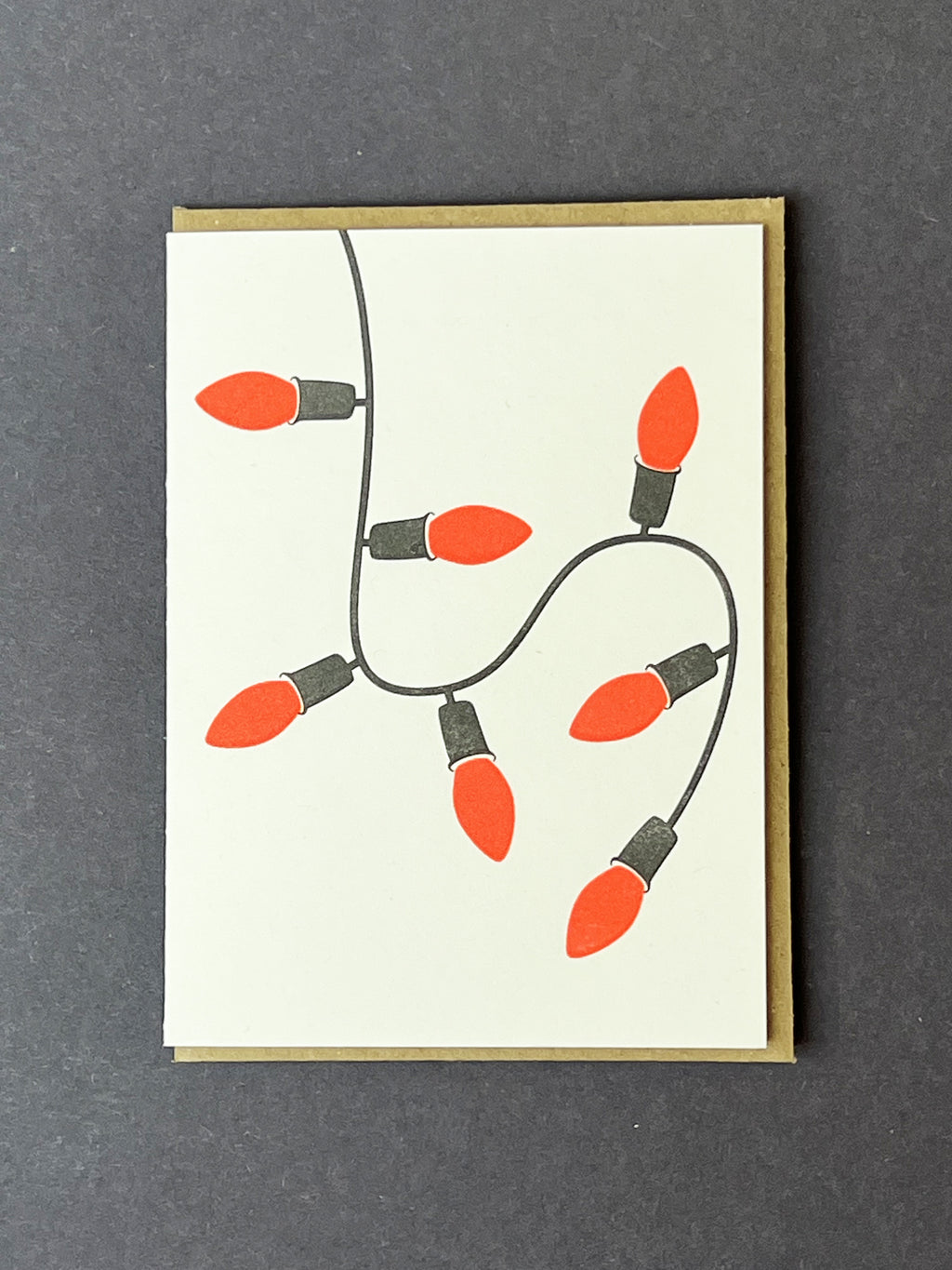 Neon Red Lights Card