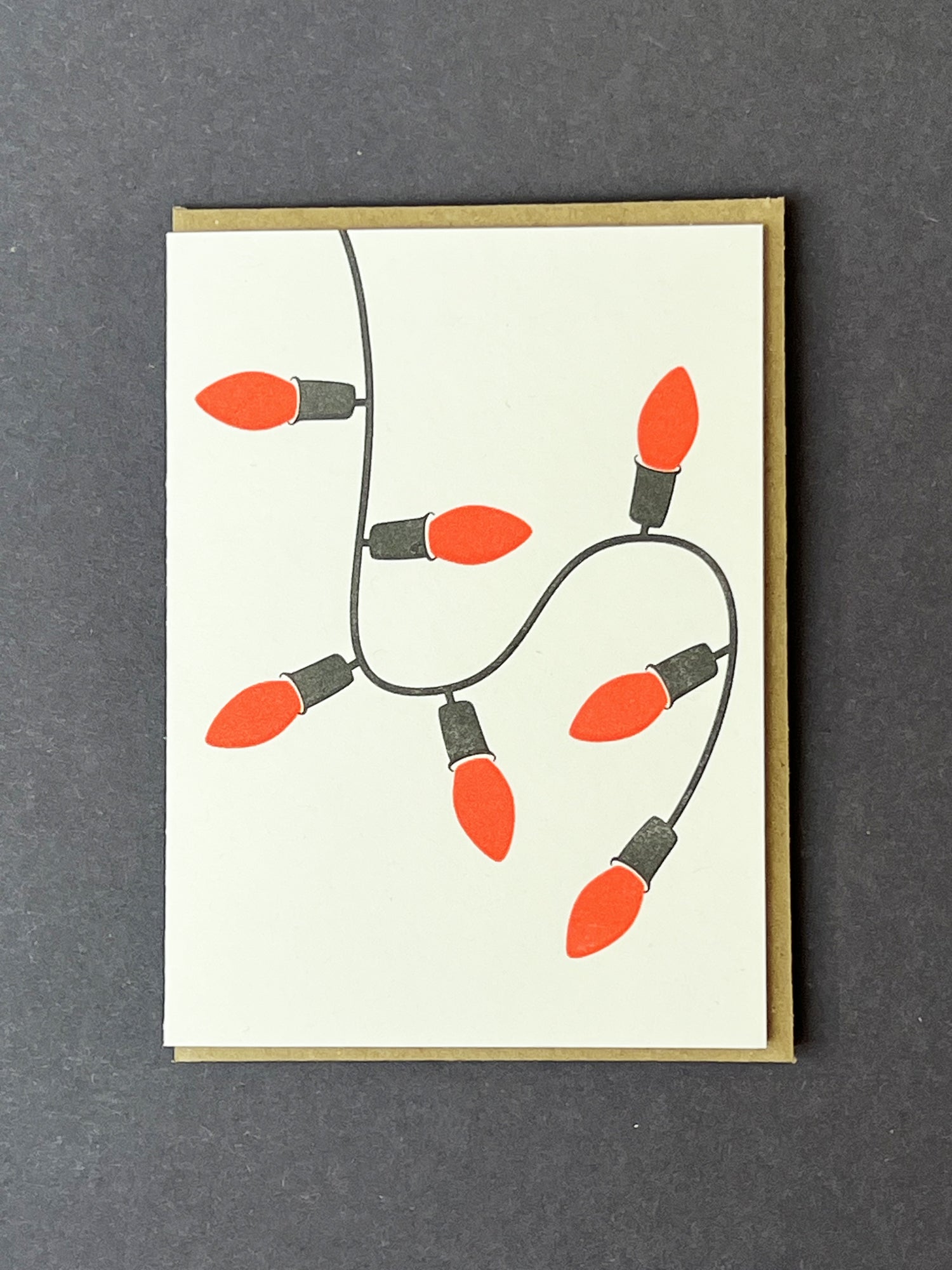 Neon Red Lights Card