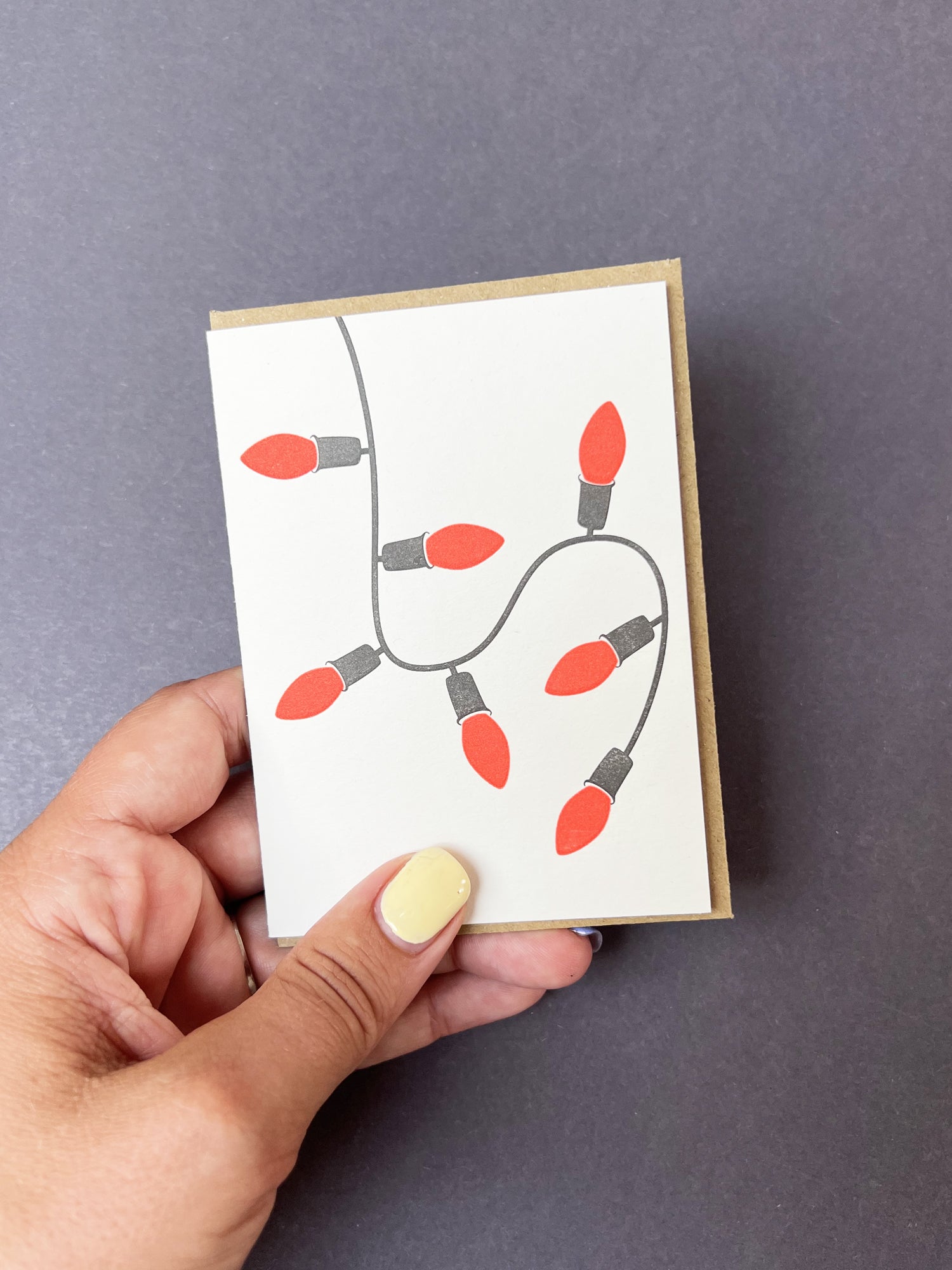 Neon Red Lights Card