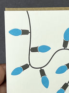 Neon Blue Lights Card