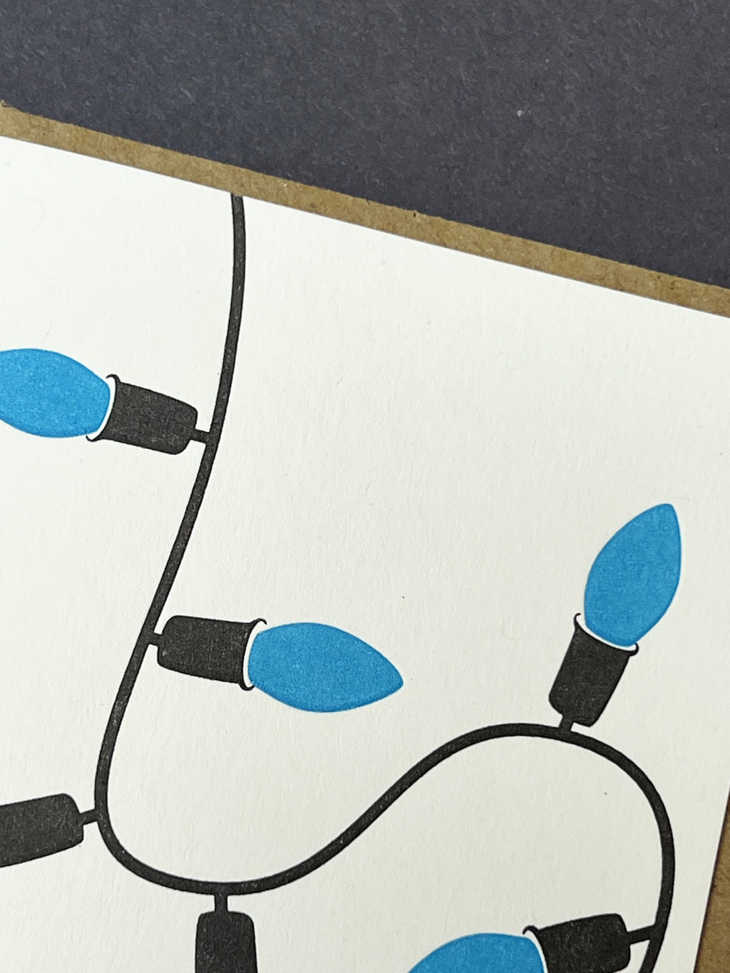 Neon Blue Lights Card