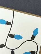 Neon Blue Lights Card