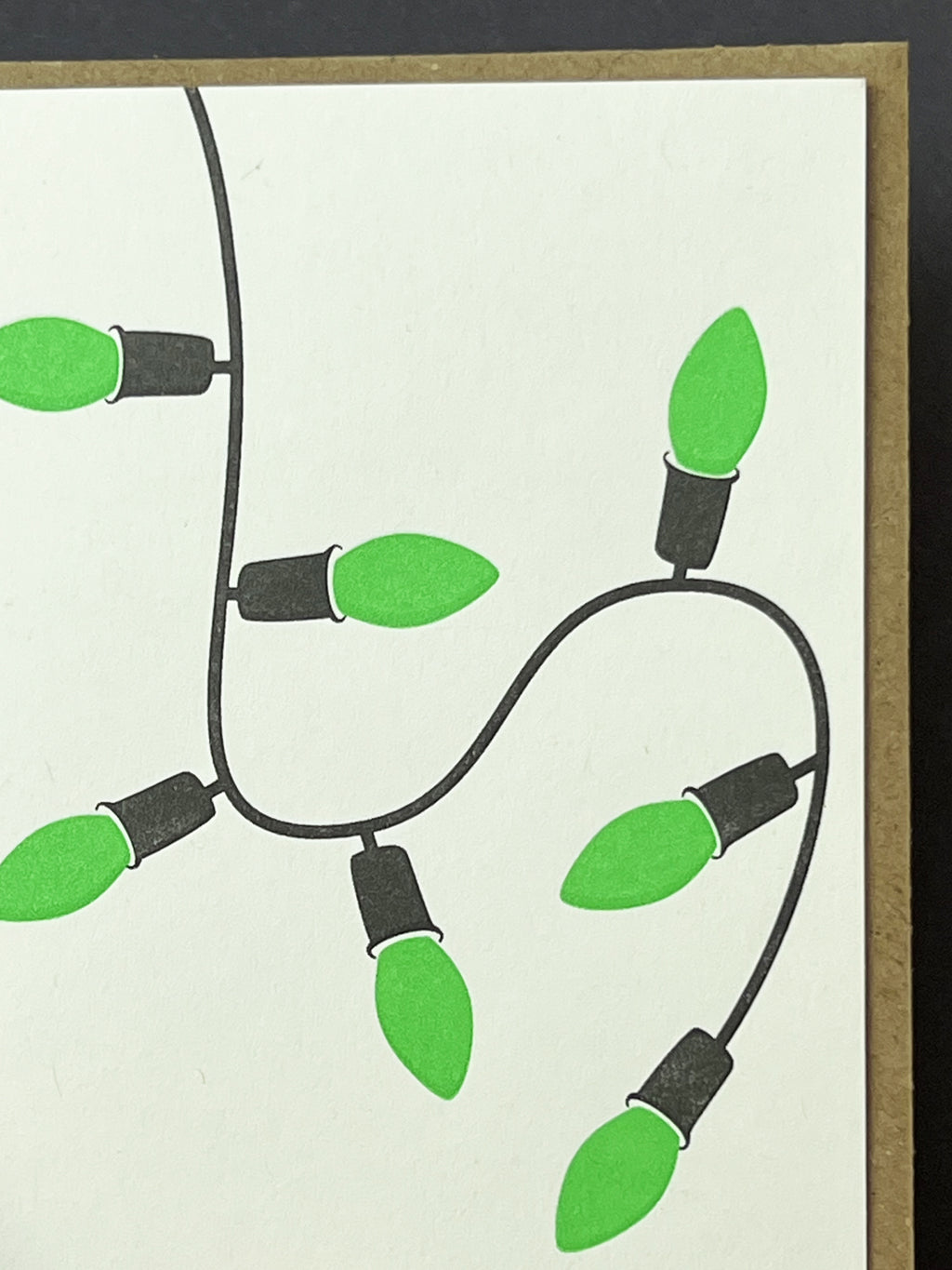 Neon Green Lights Card