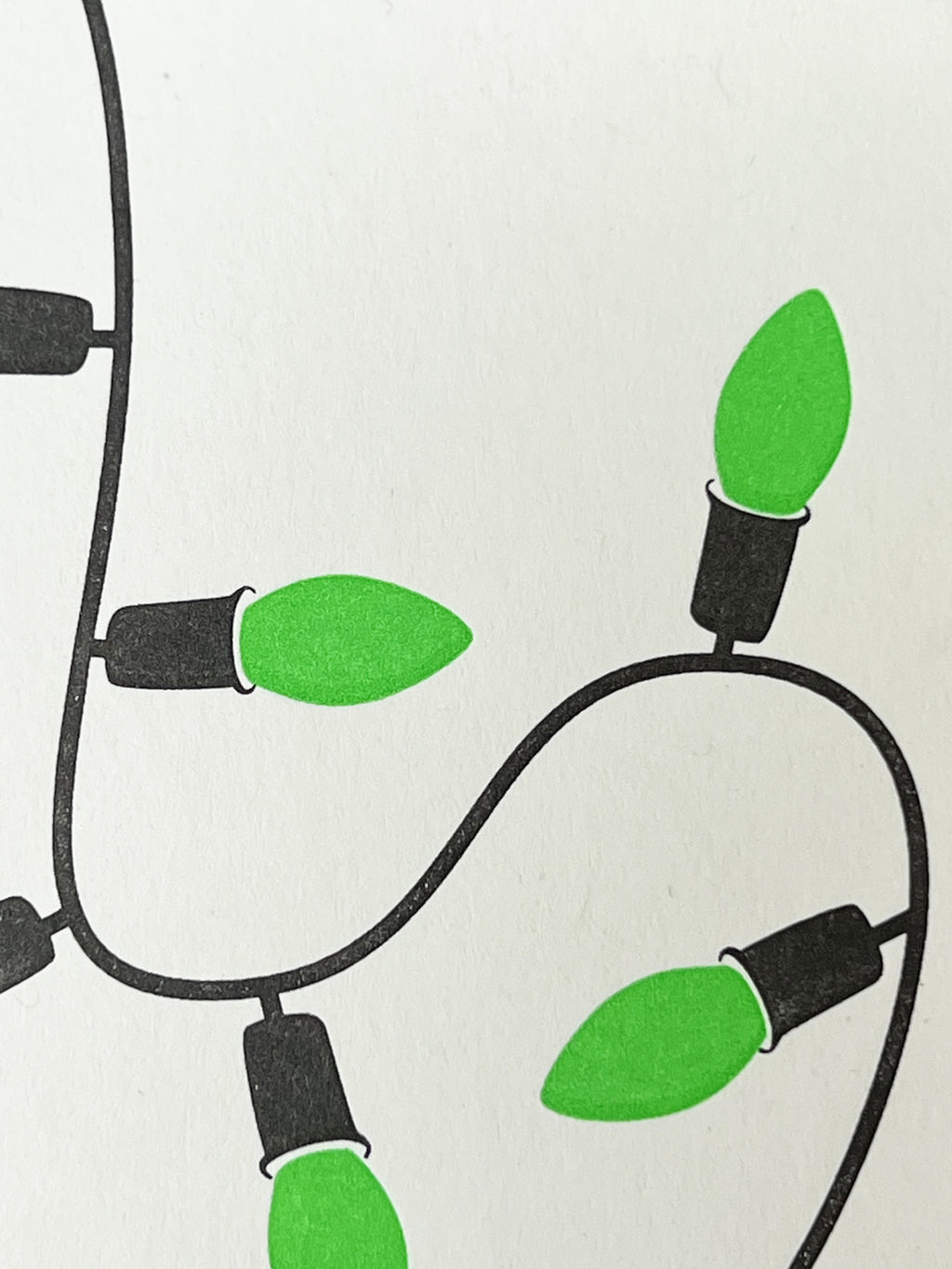 Neon Green Lights Card