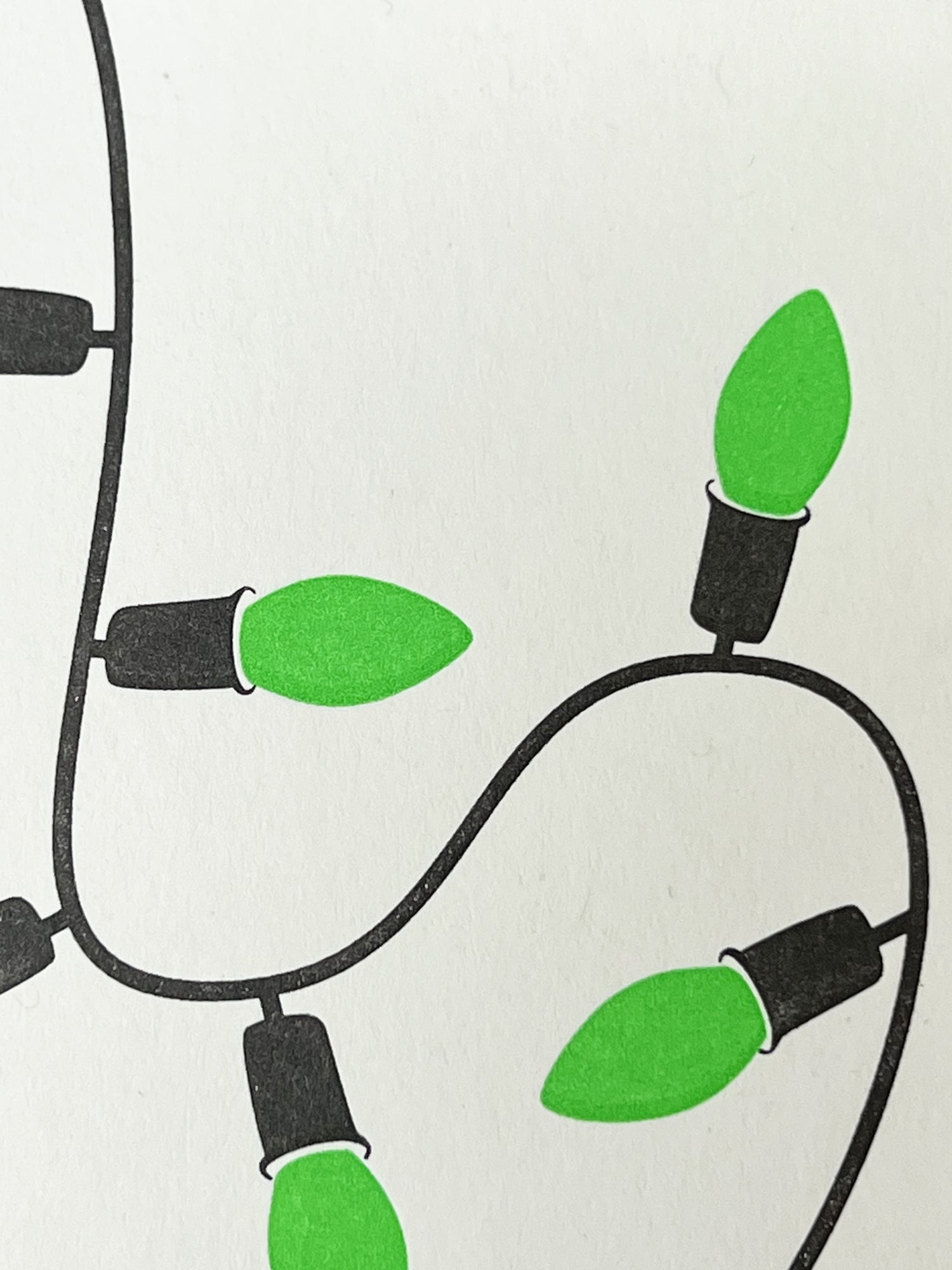 Neon Green Lights Card