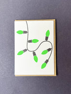 Neon Green Lights Card