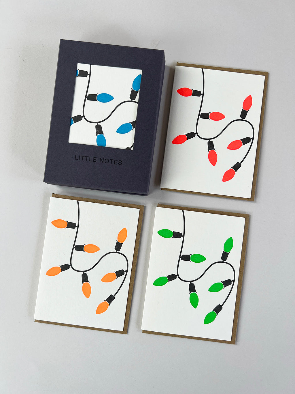 Neon Lights Notecard Set | Set of 8