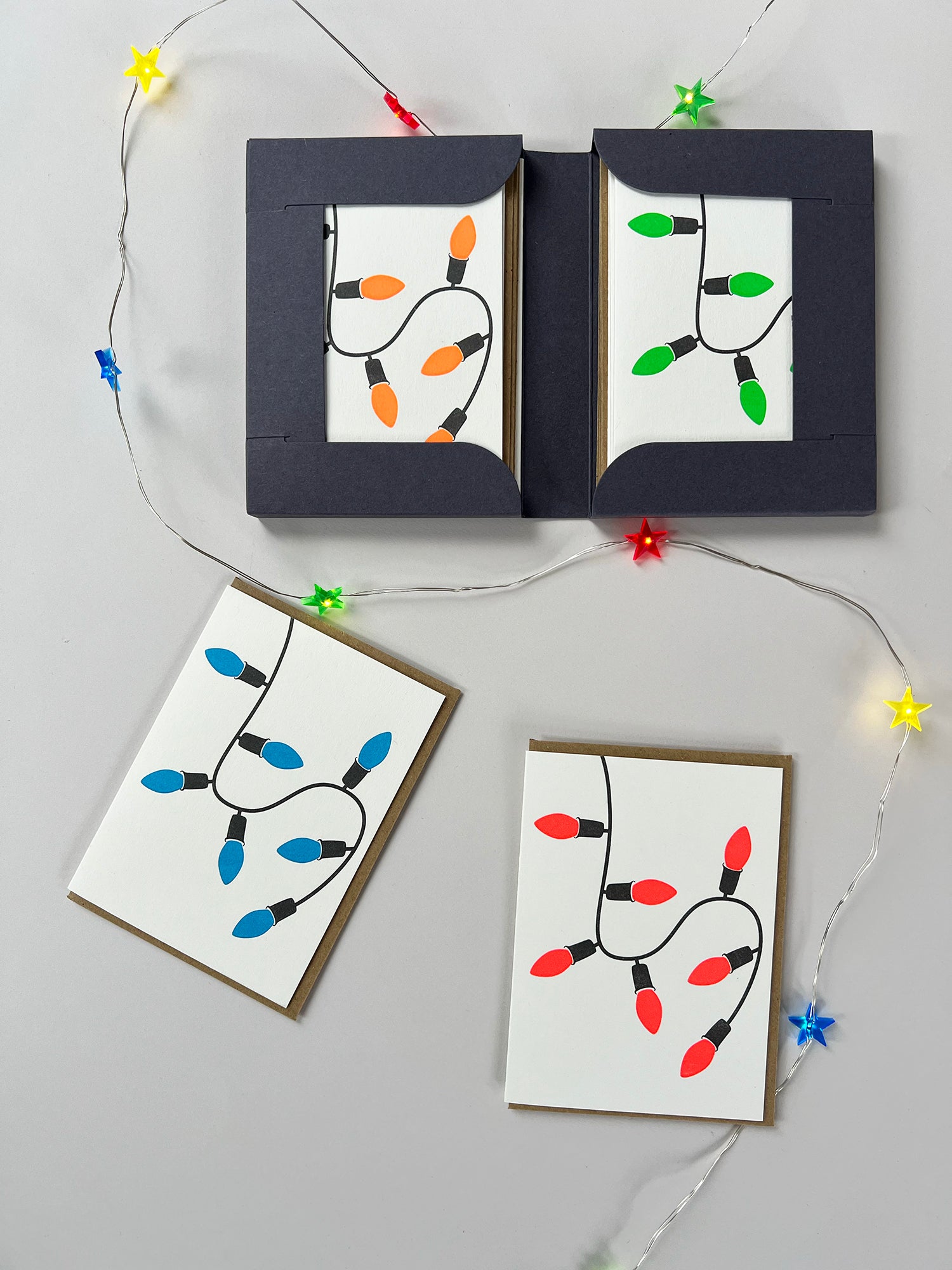 Neon Lights Notecard Set | Set of 8