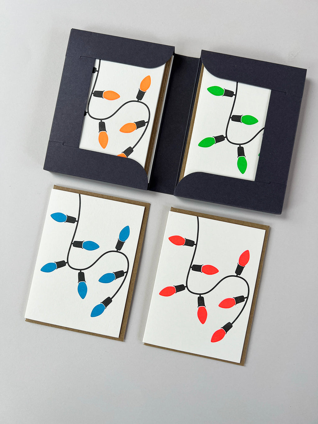 Neon Lights Notecard Set | Set of 8